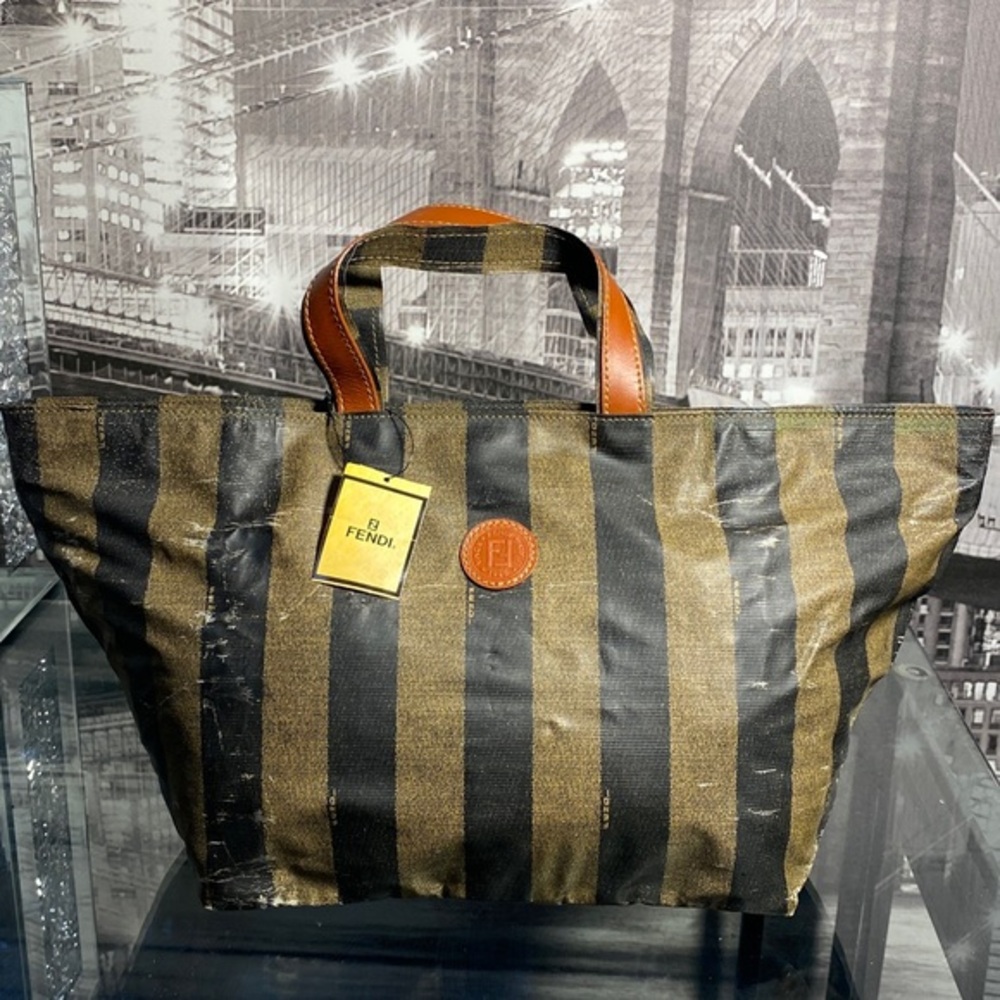 Authentic Fendi Bag Pequin Striped Bag